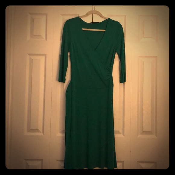 BCBGMaxAzria | Dresses | Green Wrap Dress | Poshmark